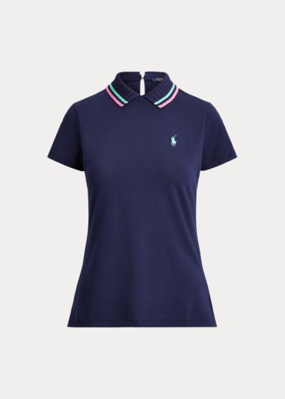 Polos Ralph Lauren Mujer Azul Marino / Blancos - Tailored Fit Stretch Golf - MSUOC9231